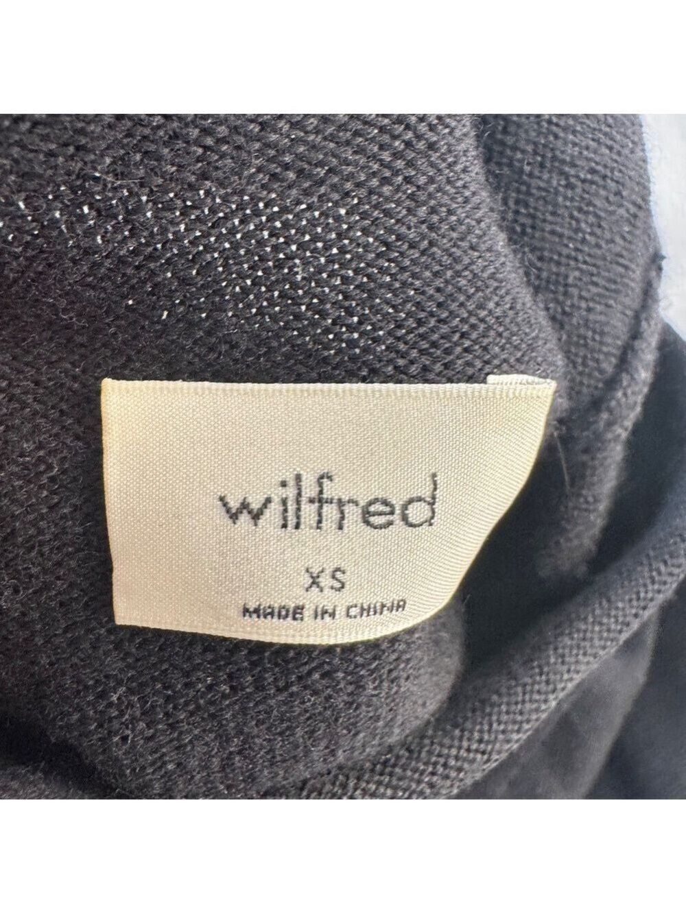 Aritzia Wilfred Cyprie LongSleeve Mockneck Sweater Merino Wool Slit with Fit S-M - Picture 6 of 12